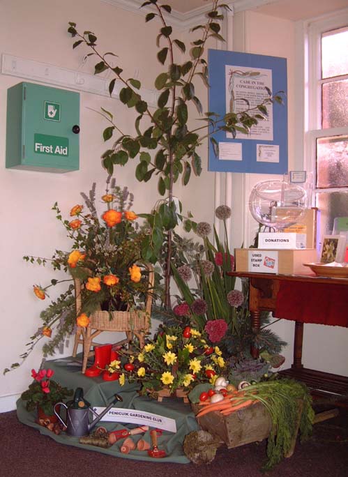 The Gardening club at the front door entrance