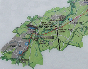 Route on the Penicuik to Dalkeith Walkway